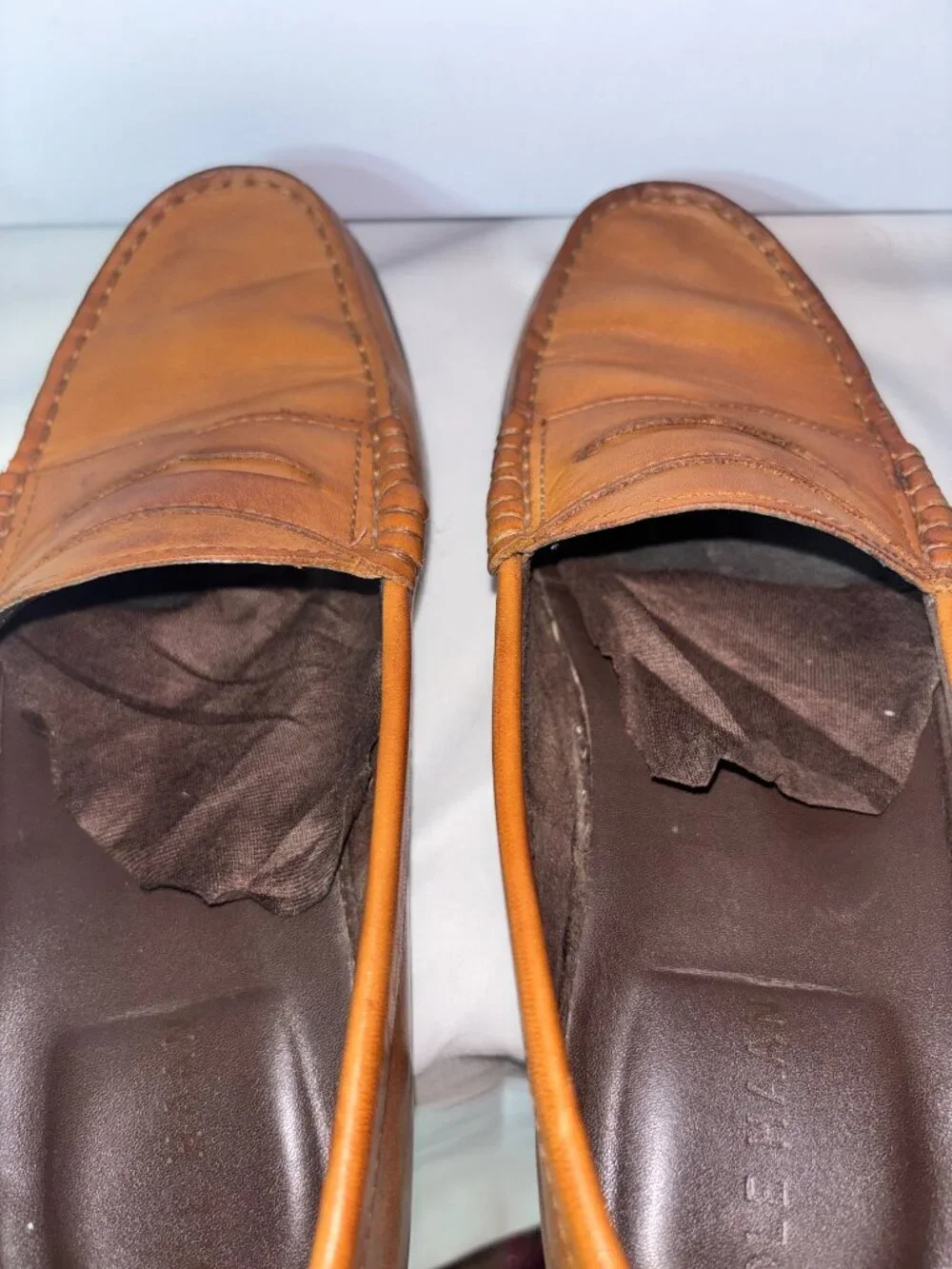 Cole Haan Men's Dustin II Brown Leather Penny Loafers C24507